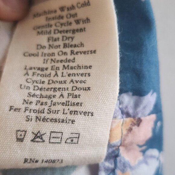 LoveShackFancy Shirt Womens Small Ruffle Floral Button Down Romantic Top Blouse - Picture 6 of 9